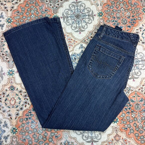 Tommy Hilfiger American Hope Classic Rise Bootcut Jeans Women's 2 W28 L30 Dark - Picture 1 of 7